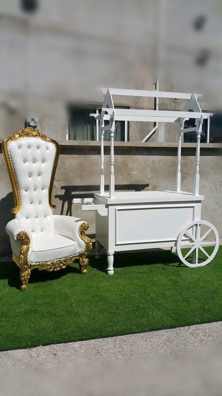 White Open Top Cart