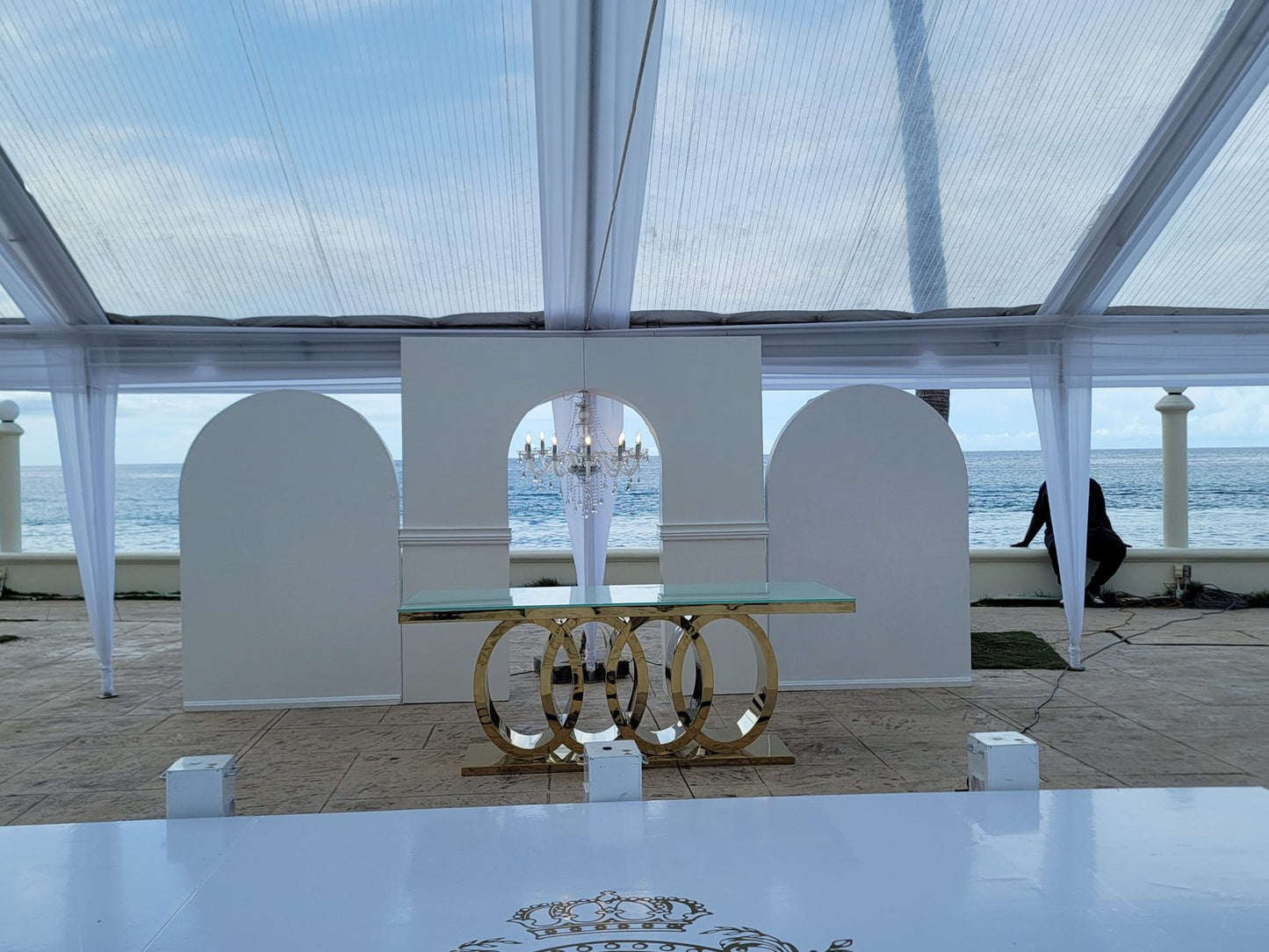 Wedding Chandelier Backdrop