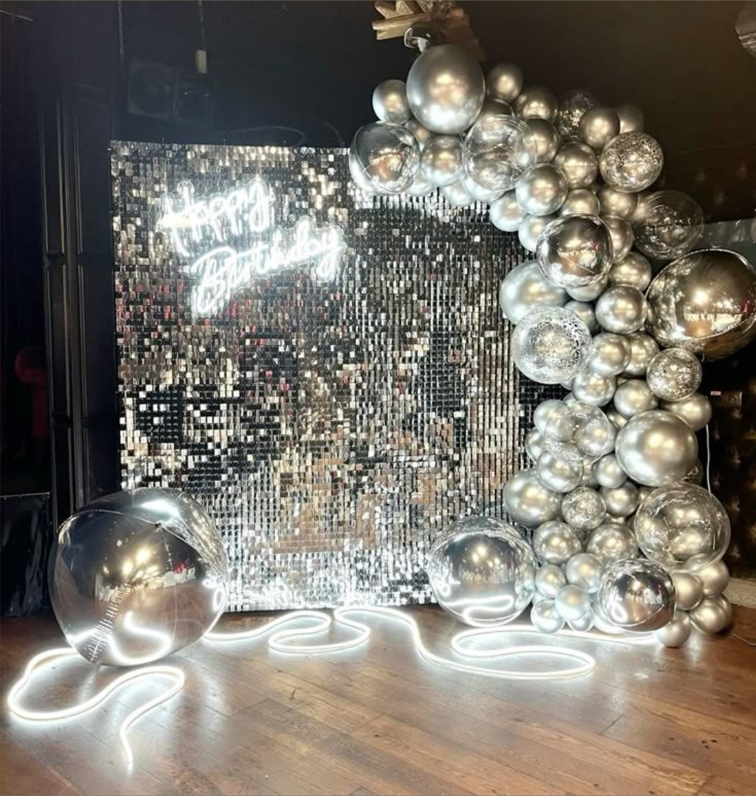 Silver Shimmer Wall