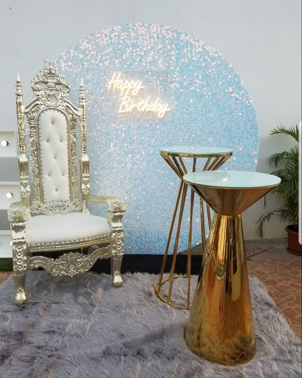 Silver Throne Chair