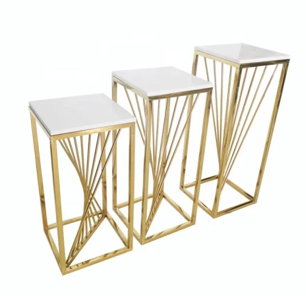 Square Twist Stainless Steel Cake Table