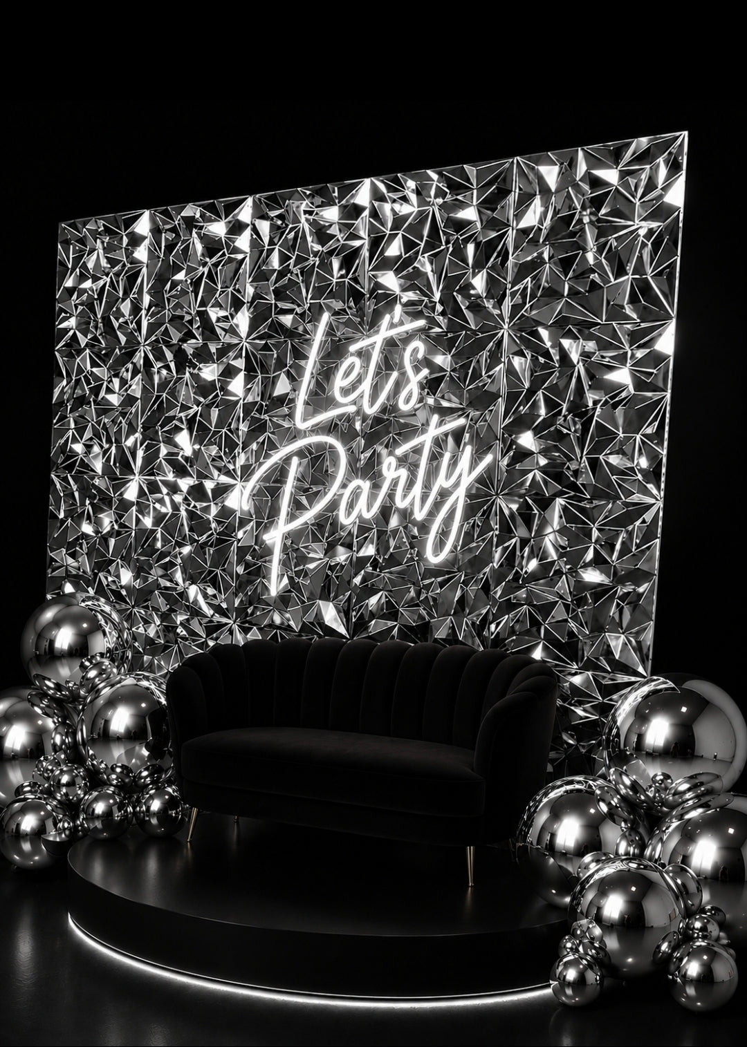 3D Silver Wall