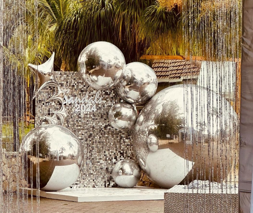 Silver Shimmer Wall Backdrop