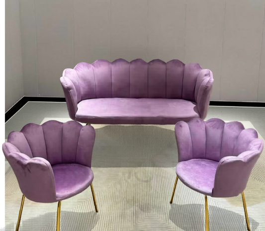 Rose Arm Purple Sofa