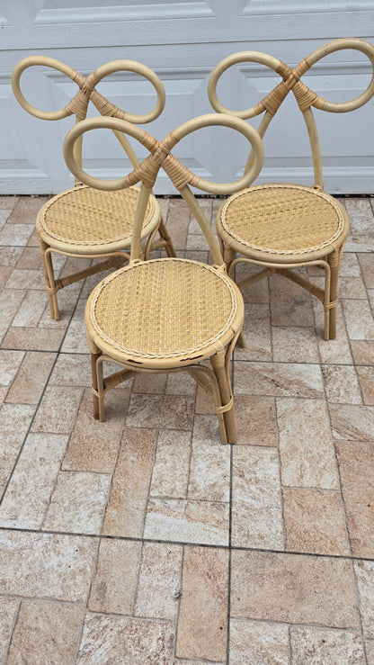 Kids Rattan Bow Chairs
