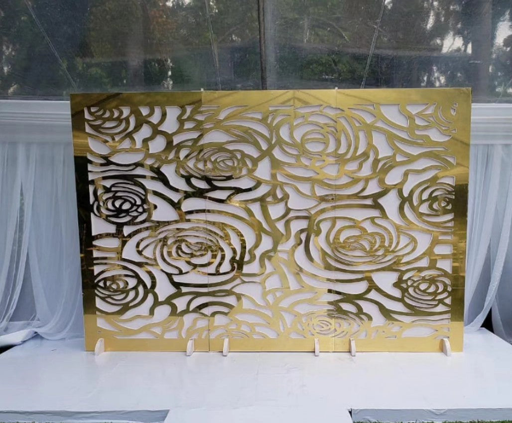 Acrylic Rose Gold Wall Backdrop