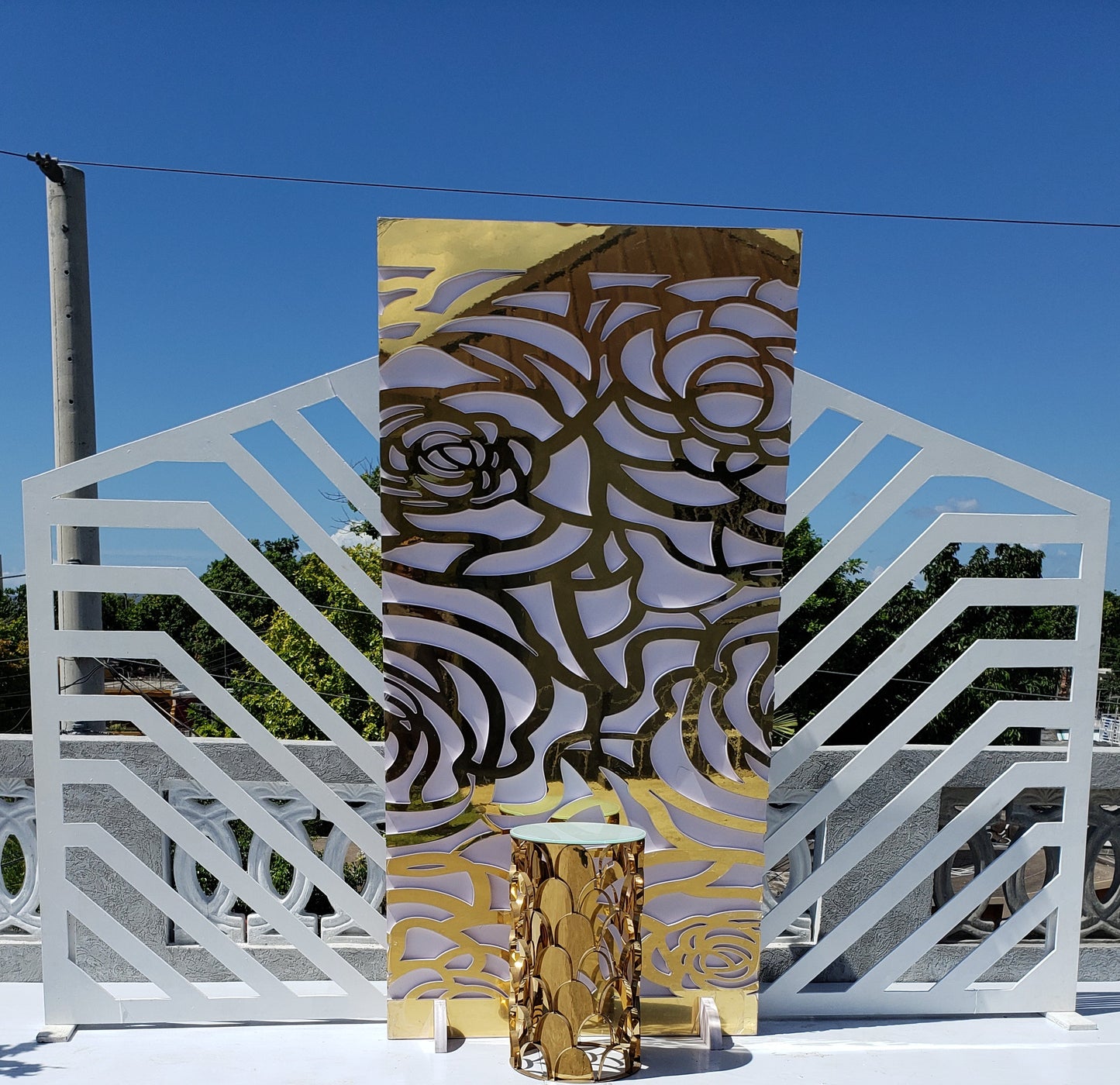 Acrylic Rose Gold Wall Backdrop