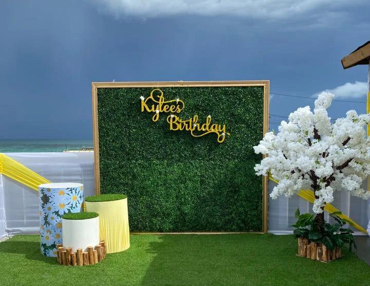 Boxwood Grass Backdrop