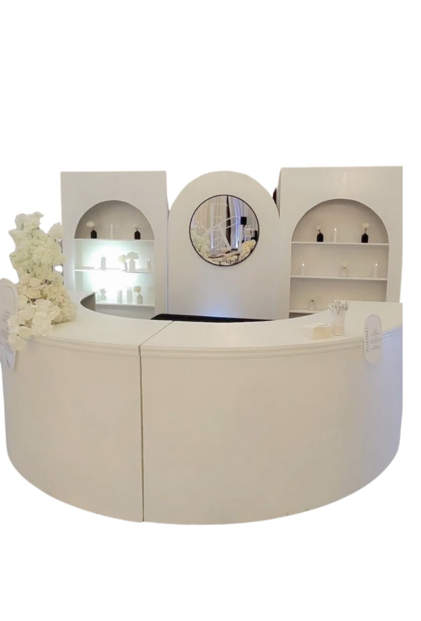 All White Curve Bar