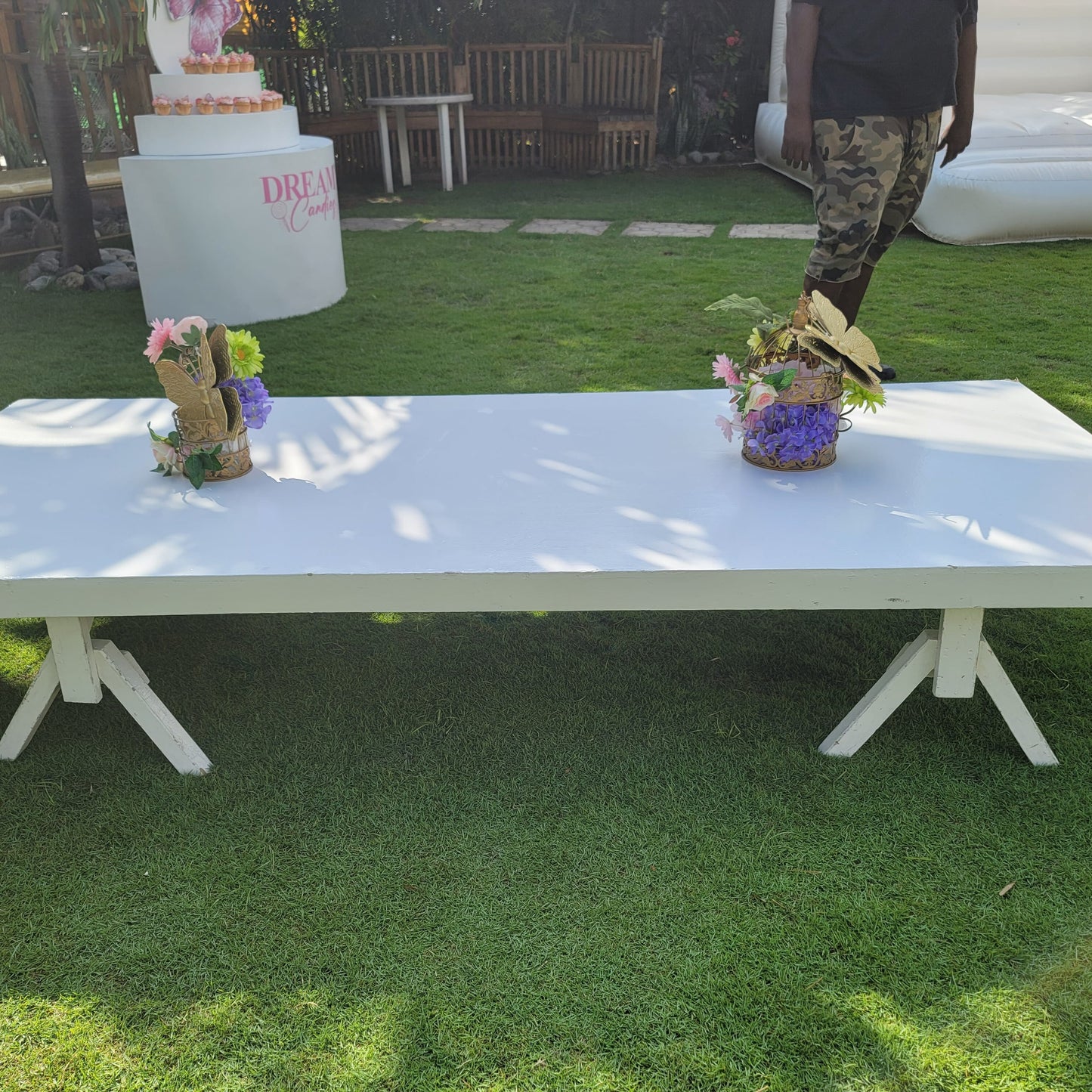 White Picnic Table