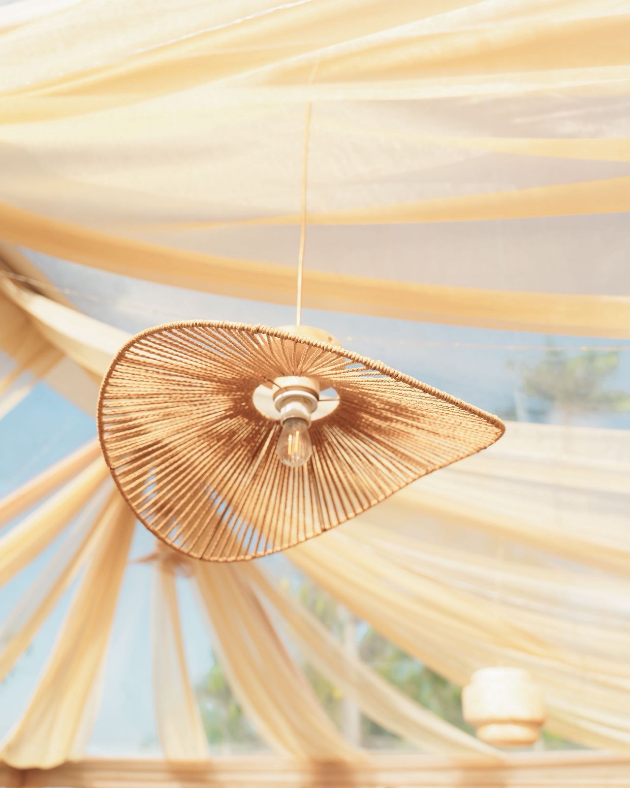 Boho Rattan Hanging Light