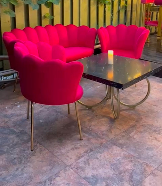 Rose Arm Red Sofa