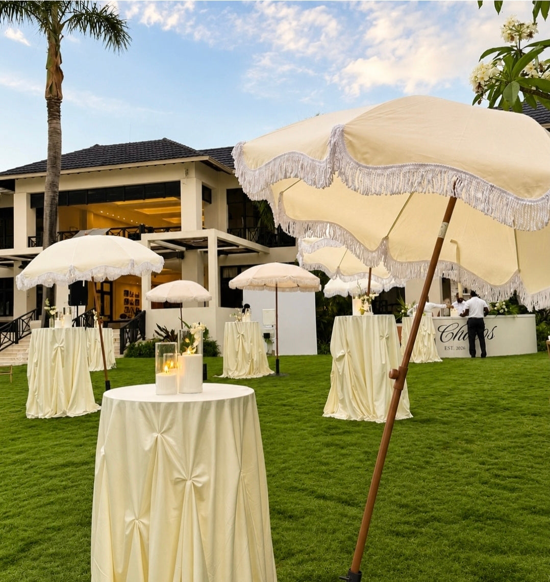 Fringe Ivory Umbrella