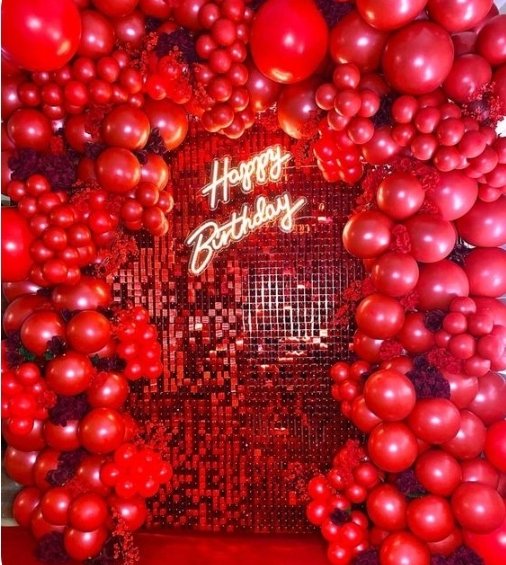 Red Shimmer Wall