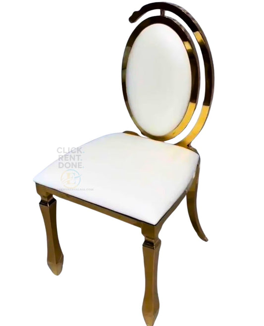 White Chair with Gold Frame