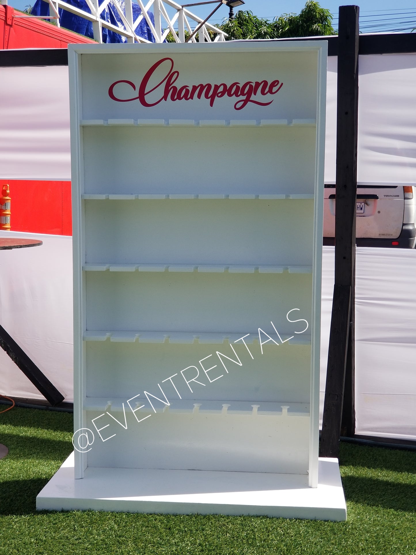 All White Champagne Wall