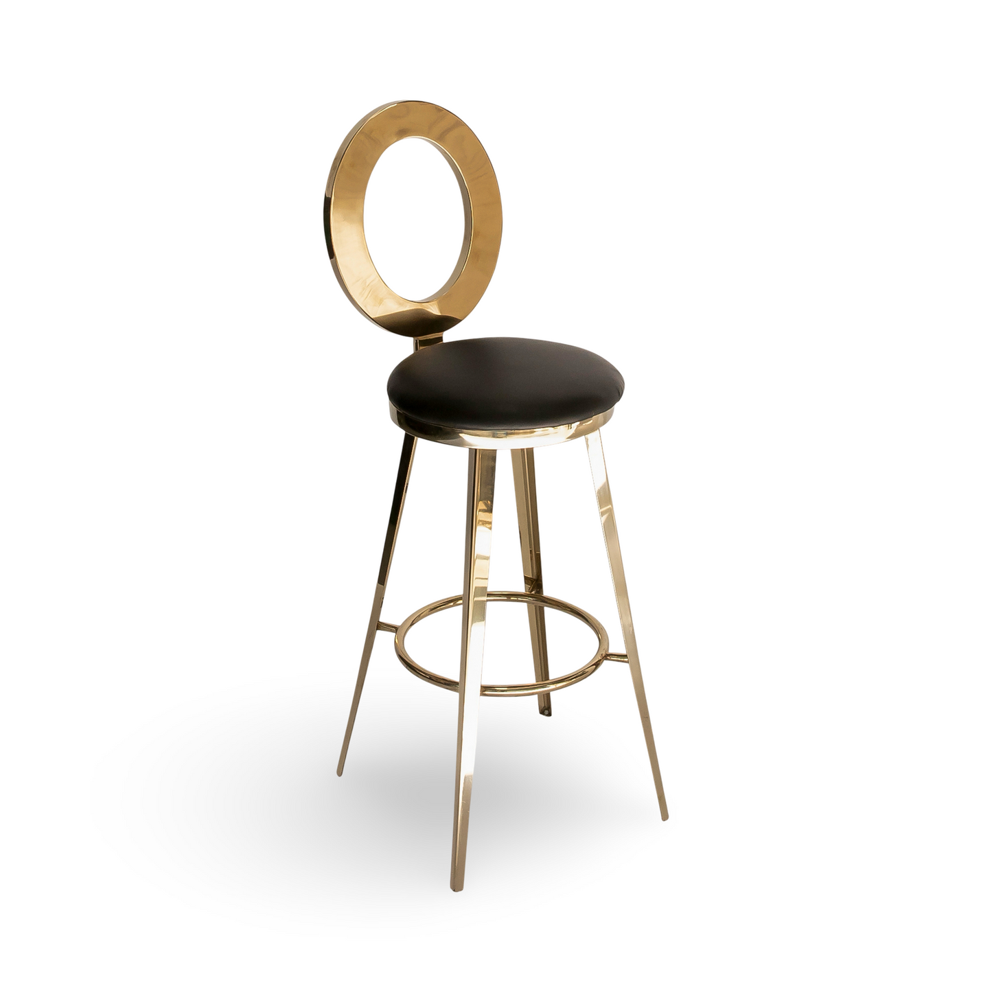 Black O Back Bar Stool