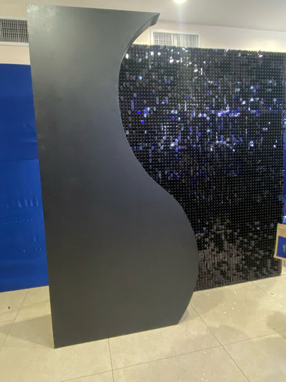 Black Shimmer Wall Backdrop