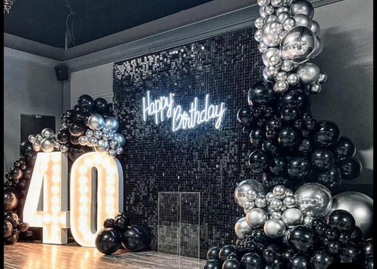 Black Shimmer Wall Backdrop