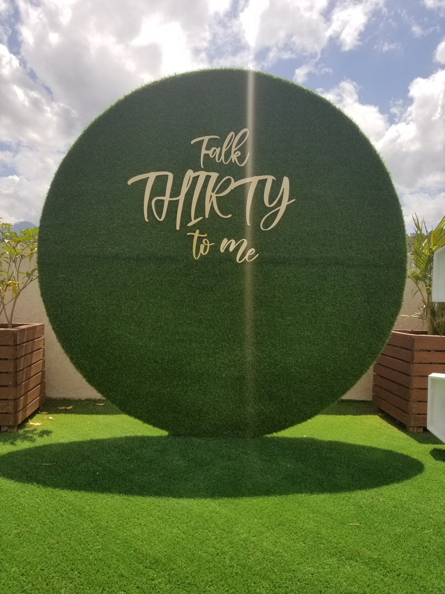 Round Boxwood Backdrop