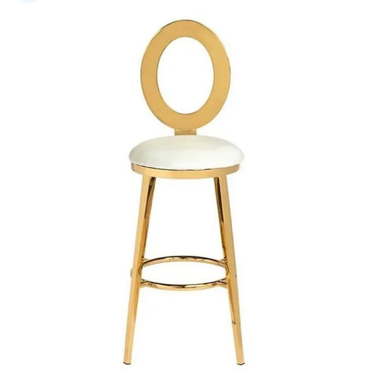 White O-Back Bar Stool