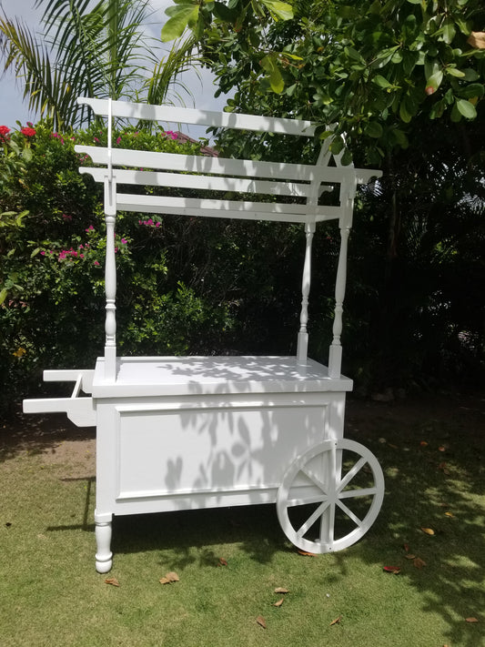 Open Top White Cart