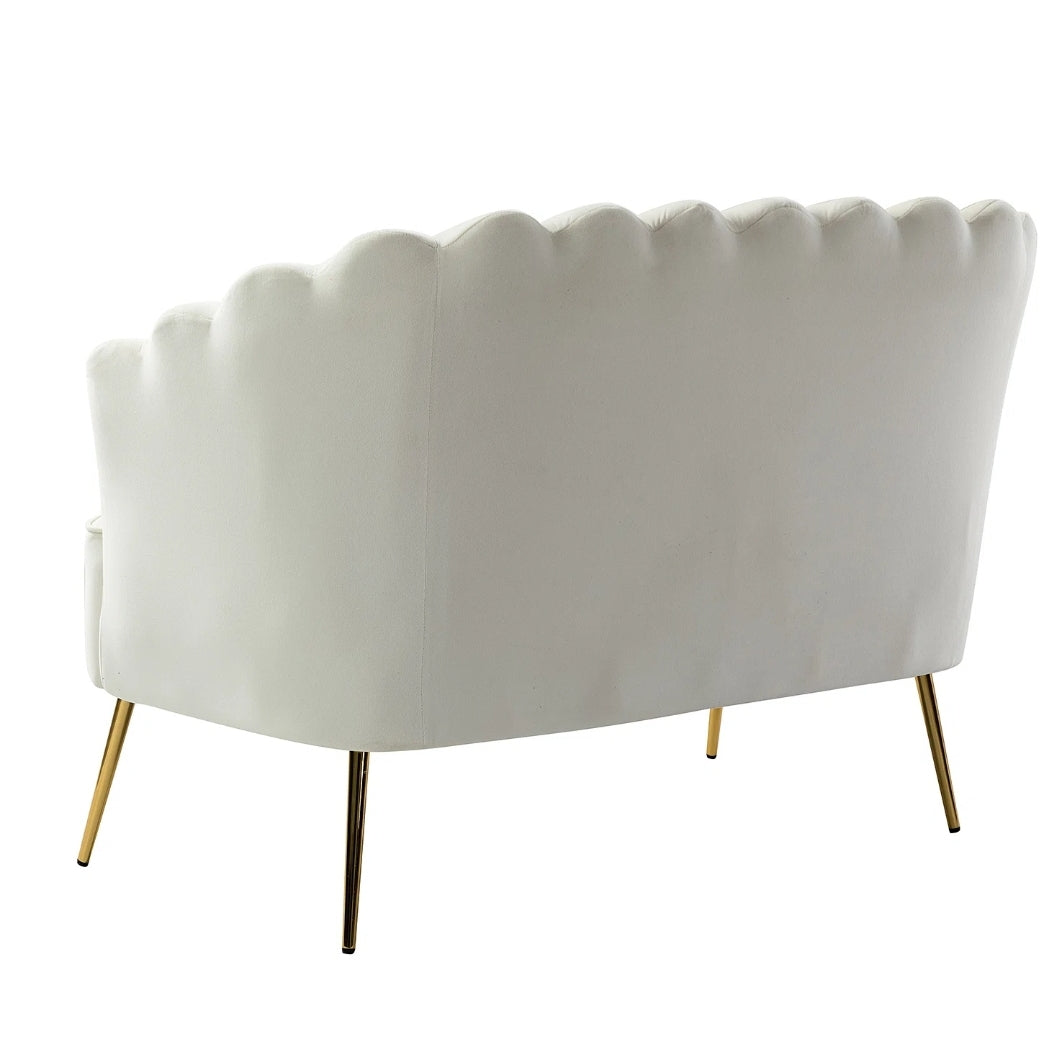 Rose Arm White Sofa