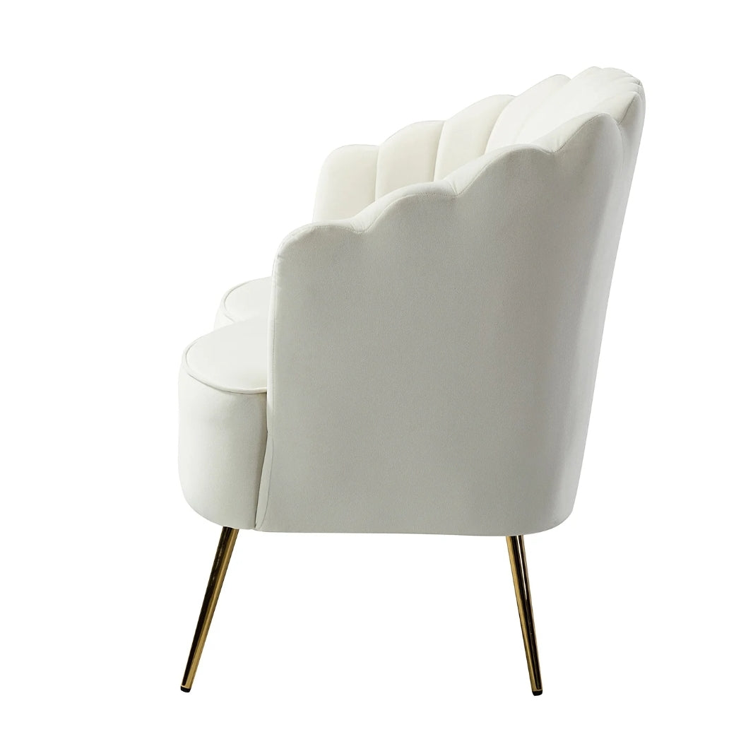 Rose Arm White Sofa