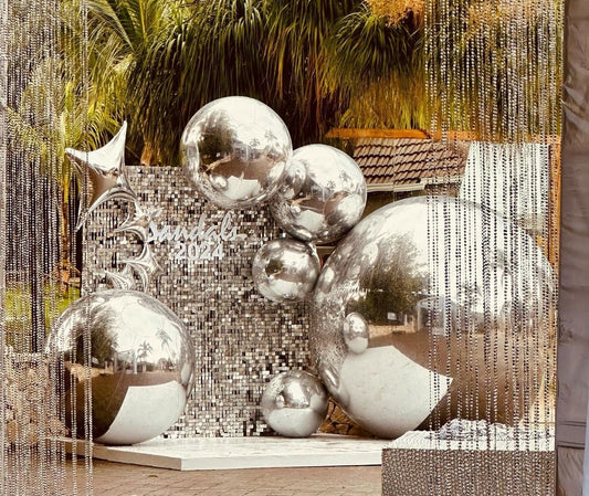 Silver Shimmer Wall Backdrop